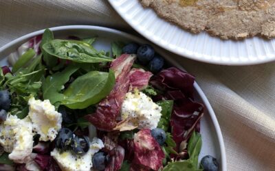 PIADINA CON RICOTTA E MIRTILLI
