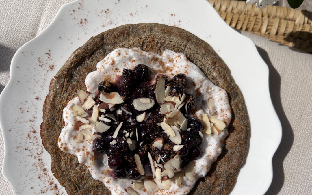 PIADINETTA CON MARMELLATA EXPRESS DI MIRTILLI